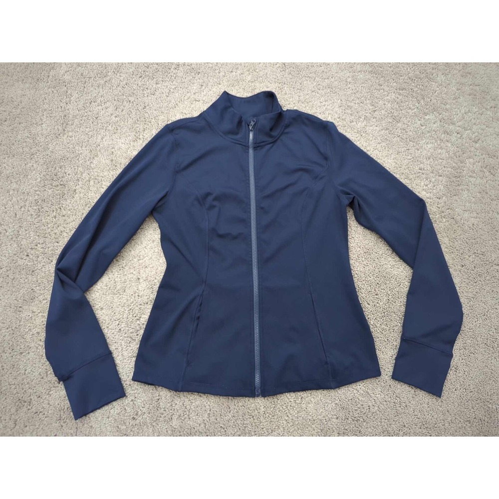 Velocity Jacket Womens Medium‎ Blue Full Zip Long Sleeves Workout Casual